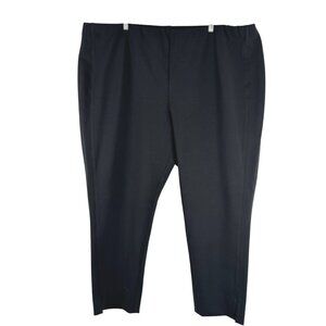 J. Jill Ponte Slim Leg Pull On Pants 4X Black‎ Viscose Blend Stretch PT-2445